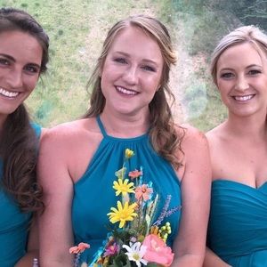 Oasis/Turquoise Bridesmaid Dress